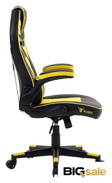 Игровое (геймерское) кресло FLOKY Asgard Yellow-Black (желтый/черный) - Изображение №8 — Интернет магазин BigSale