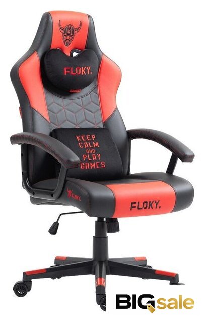 Игровое (геймерское) кресло FLOKY Huginn Red (красный) - Изображение №1 — Интернет магазин BigSale