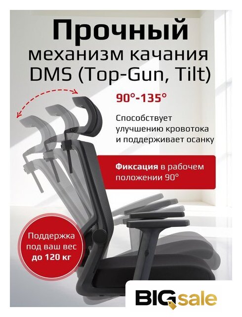 Офисное кресло Evolution ErgoLine 1 (черный) - Изображение №8 — Интернет магазин BigSale