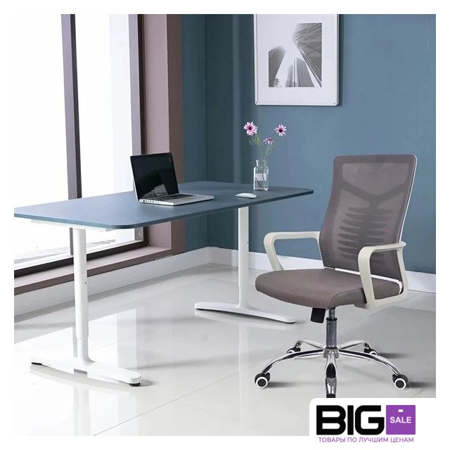 Офисное кресло SitUp Delta grey chrome (сетка grey/grey) - Изображение №5 — Интернет магазин BigSale