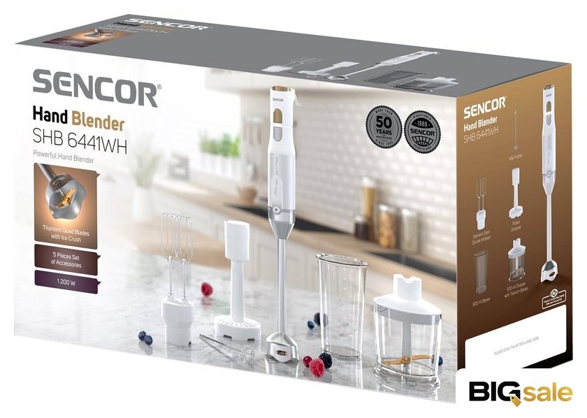 Погружной блендер Sencor SHB 6441WH - Изображение №17 — Интернет магазин BigSale