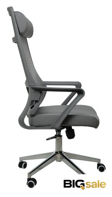Офисное кресло SitUp Aura Grey Chrome (серый) - Изображение №3 — Интернет магазин BigSale