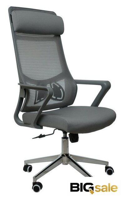 Офисное кресло SitUp Aura Grey Chrome (серый) - Изображение №1 — Интернет магазин BigSale