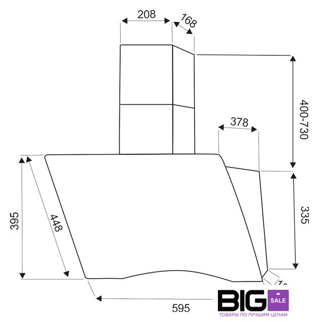 Кухонная вытяжка Exiteq EX-1116 (черный) - Изображение №7 — Интернет магазин BigSale