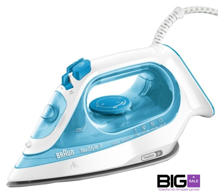 Утюг Braun Texstyle 3 SI3053 BL - Изображение №1 — Интернет магазин BigSale