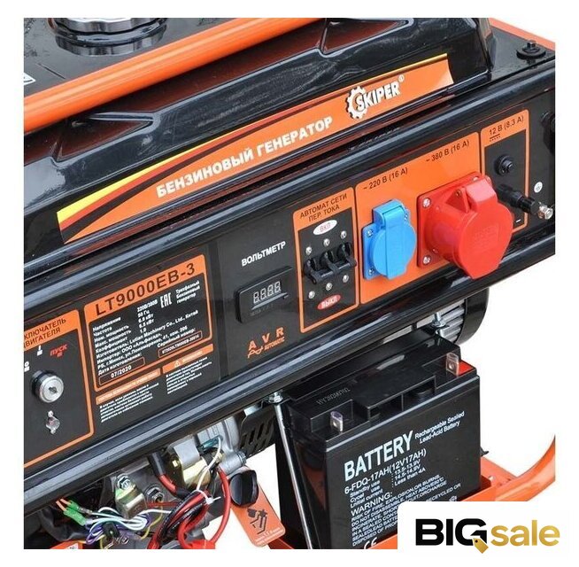 Бензиновый генератор Skiper LT9000EB-3 - Изображение №4 — Интернет магазин BigSale