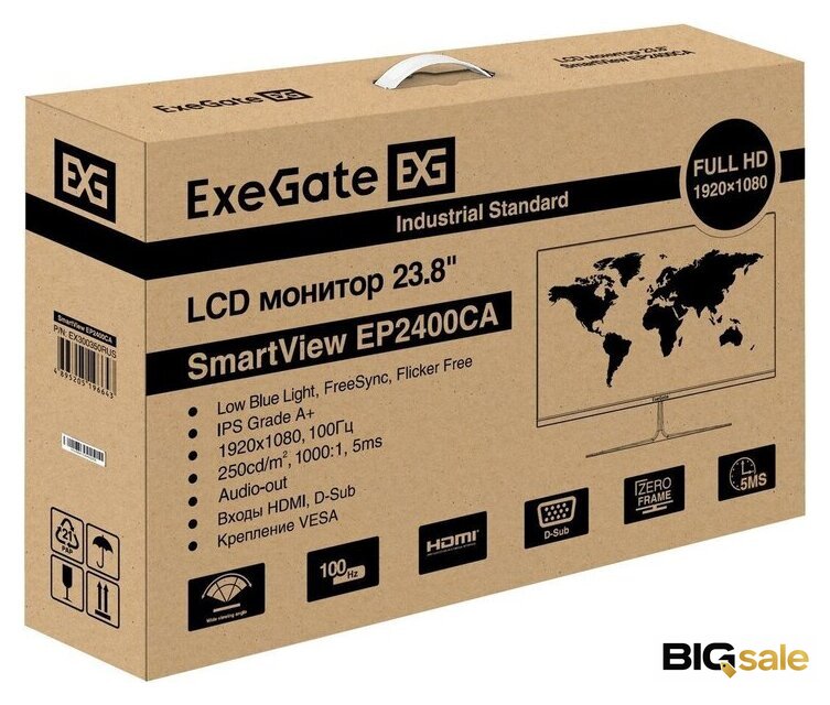 Монитор ExeGate SmartView EP2400CA EX300350RUS - Изображение №10 — Интернет магазин BigSale