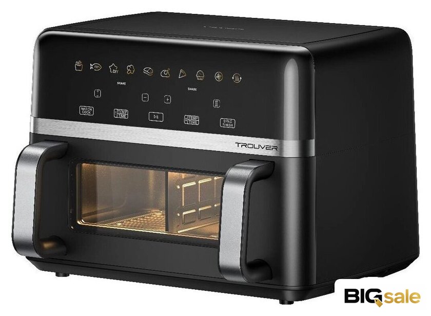 Аэрогриль (аэрофритюрница) Trouver FD20s Pro Black (черный) - Изображение №3 — Интернет магазин BigSale