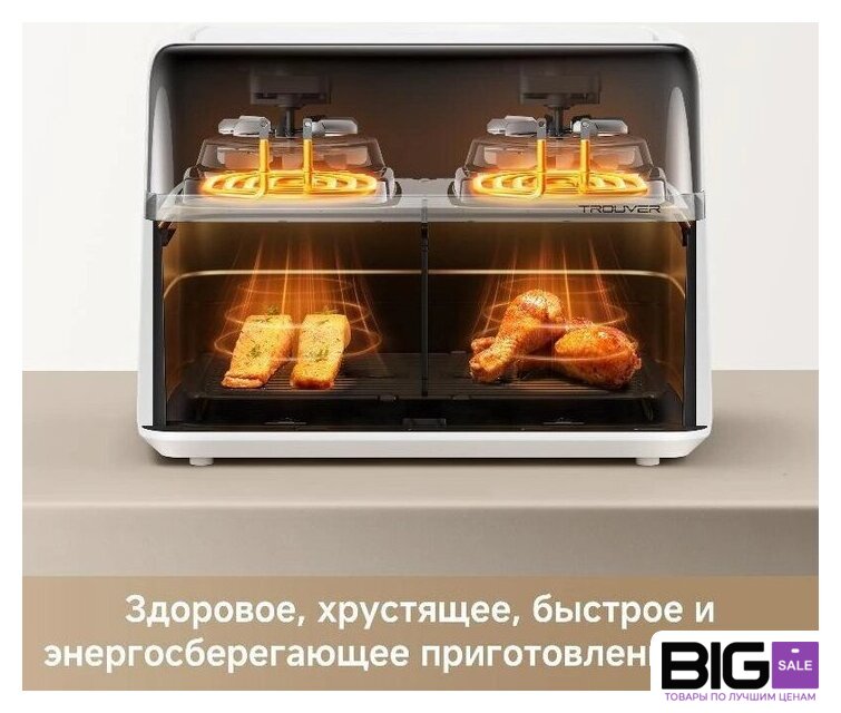Аэрогриль (аэрофритюрница) Trouver FD20s Pro White (белый) - Изображение №8 — Интернет магазин BigSale