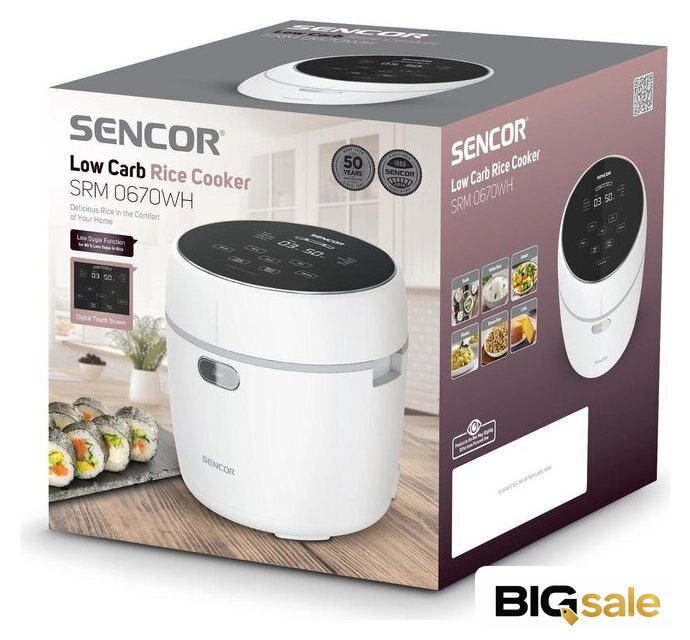 Рисоварка Sencor SRM 0670WH - Изображение №18 — Интернет магазин BigSale