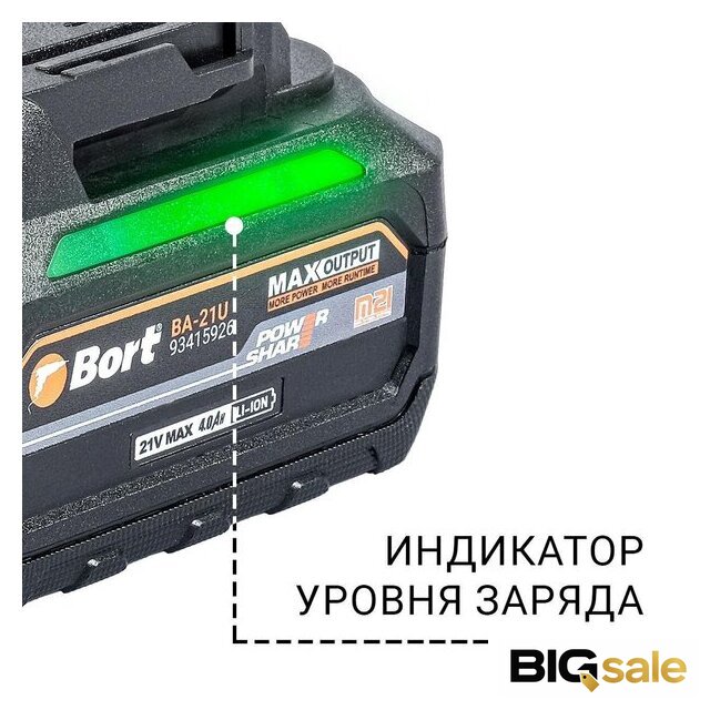 Гайковерт Bort BSR-21U 93418477 (с 2-мя АКБ, кейс) - Изображение №9 — Интернет магазин BigSale