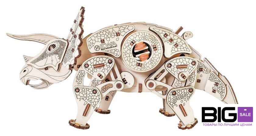 3Д-пазл Eco-Wood-Art Трицератопс - Изображение №1 — Интернет магазин BigSale