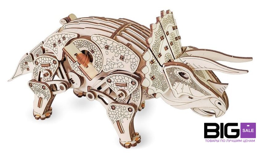 3Д-пазл Eco-Wood-Art Трицератопс - Изображение №6 — Интернет магазин BigSale