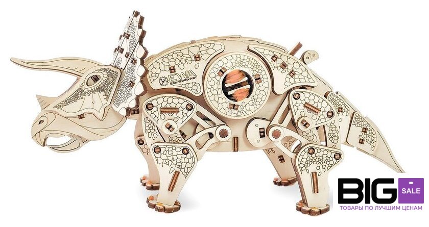 3Д-пазл Eco-Wood-Art Трицератопс - Изображение №3 — Интернет магазин BigSale