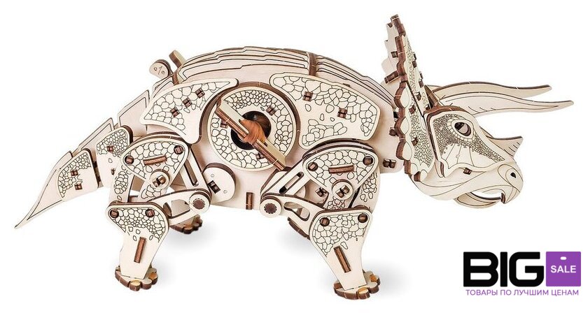 3Д-пазл Eco-Wood-Art Трицератопс - Изображение №4 — Интернет магазин BigSale
