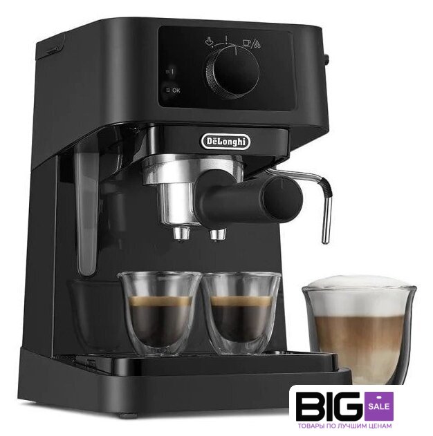 Рожковая кофеварка DeLonghi Stilosa EC230.BK - Изображение №2 — Интернет магазин BigSale