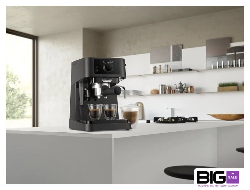 Рожковая кофеварка DeLonghi Stilosa EC230.BK - Изображение №6 — Интернет магазин BigSale