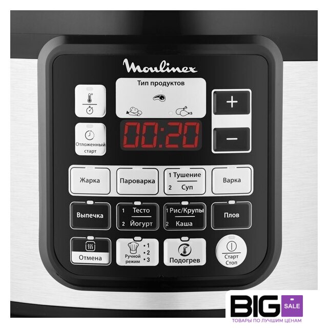 Мультиварка-скороварка Moulinex CE620D32 - Изображение №2 — Интернет магазин BigSale