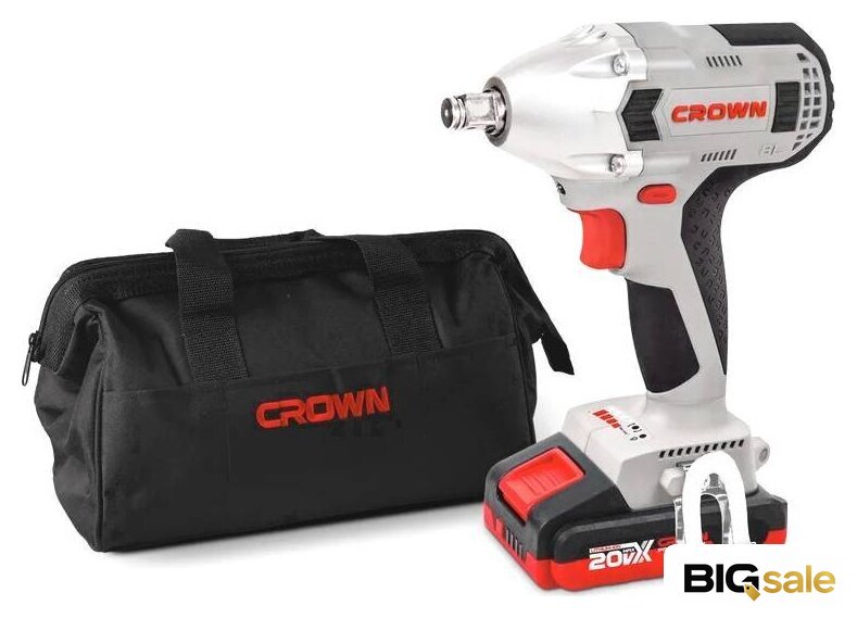 Гайковерт Crown CT22015HX-2 TB (с 2-мя АКБ, сумка) - Изображение №1 — Интернет магазин BigSale