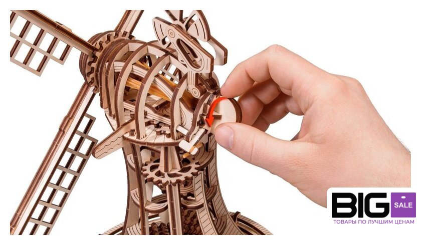 3Д-пазл Eco-Wood-Art Ветряная мельница - Изображение №2 — Интернет магазин BigSale