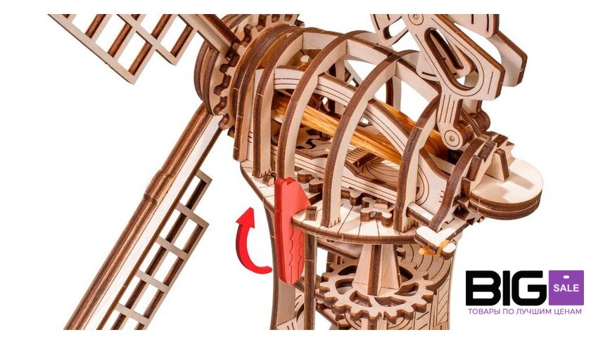 3Д-пазл Eco-Wood-Art Ветряная мельница - Изображение №3 — Интернет магазин BigSale