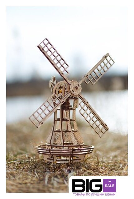 3Д-пазл Eco-Wood-Art Ветряная мельница - Изображение №4 — Интернет магазин BigSale