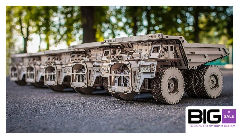 3Д-пазл Eco-Wood-Art Белаз 75600 - Изображение №6 — Интернет магазин BigSale
