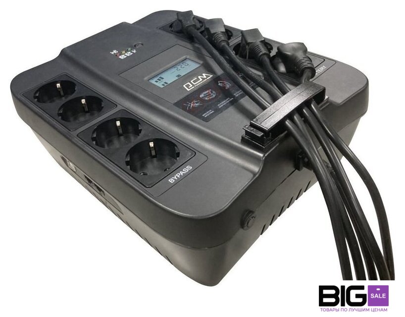 Источник бесперебойного питания Powercom Spider SPD-1100U LCD USB - Изображение №2 — Интернет магазин BigSale