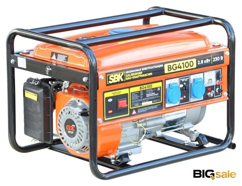 Бензиновый генератор SBK BG4100 - Изображение №1 — Интернет магазин BigSale