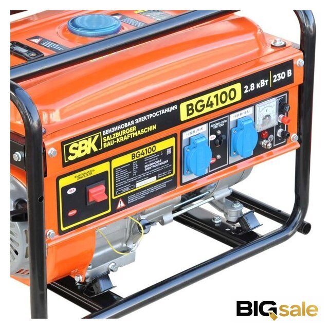 Бензиновый генератор SBK BG4100 - Изображение №2 — Интернет магазин BigSale