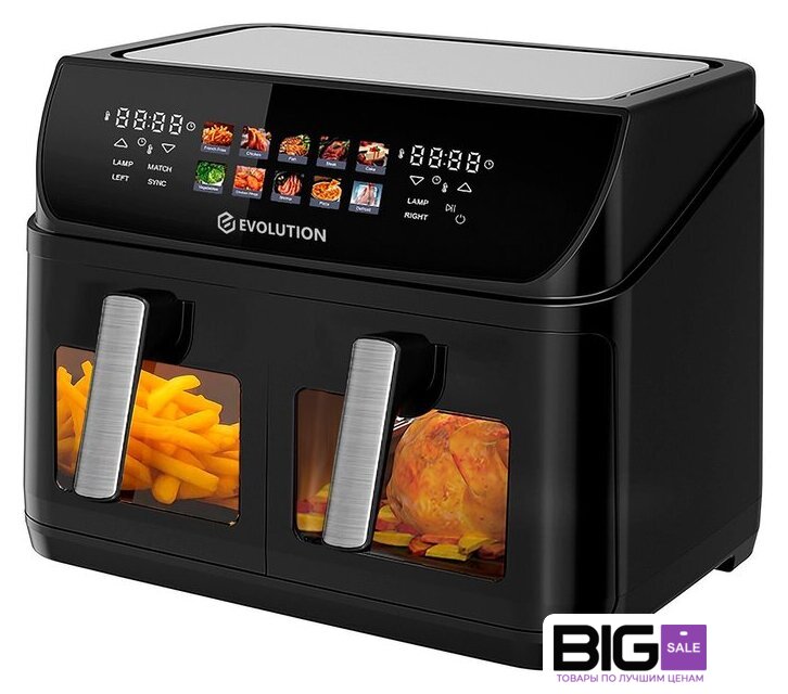 Аэрогриль (аэрофритюрница) Evolution AIRO 10400ТW Dual - Изображение №2 — Интернет магазин BigSale