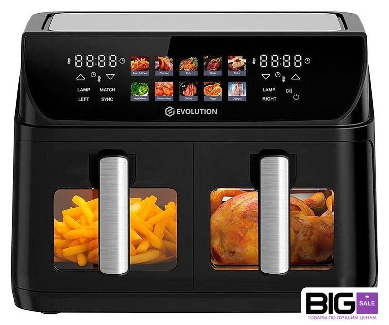 Аэрогриль (аэрофритюрница) Evolution AIRO 10400ТW Dual - Изображение №1 — Интернет магазин BigSale