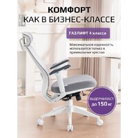 Офисное кресло Evolution HybridFlex White (серый) - Превью изображения №15 — Интернет магазин BigSale