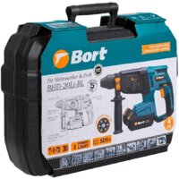 Перфоратор Bort BHD-20LI-BL (с 2-мя АКБ, кейс) - Превью изображения №16 — Интернет магазин BigSale