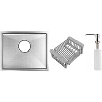 Schtoff Undermount Best Decor Silver 5545 + коландер KR-1 GREY + дозатор SD-1 SILVER