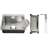 Schtoff Best Decor Silver 6050 + коландер металл K-1 BLACK + дозатор SD-1 SILVER