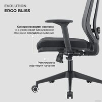 Офисное кресло Evolution ERGO BLISS Black (черный) - Превью изображения №14 — Интернет магазин BigSale