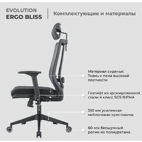 Офисное кресло Evolution ERGO BLISS Grey (серый) - Превью изображения №9 — Интернет магазин BigSale