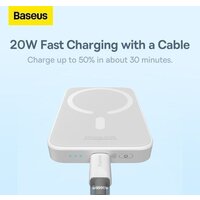 Baseus Magnetic Mini Wireless Fast Charging Power Bank 20W 6000mAh (белый) Image #9