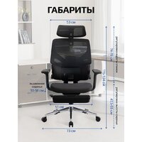 Офисное кресло Evolution LumbarPro FR AL (черный) - Превью изображения №14 — Интернет магазин BigSale
